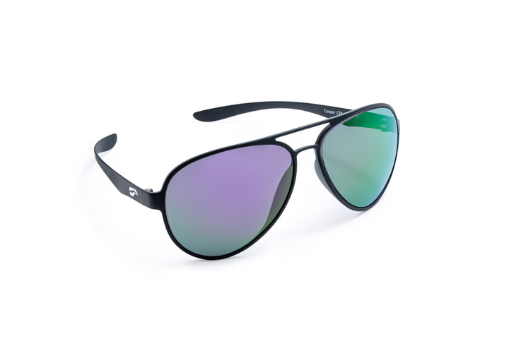 Flying Eyes Cooper Aviator sunglasses with thin temples for headset comfort