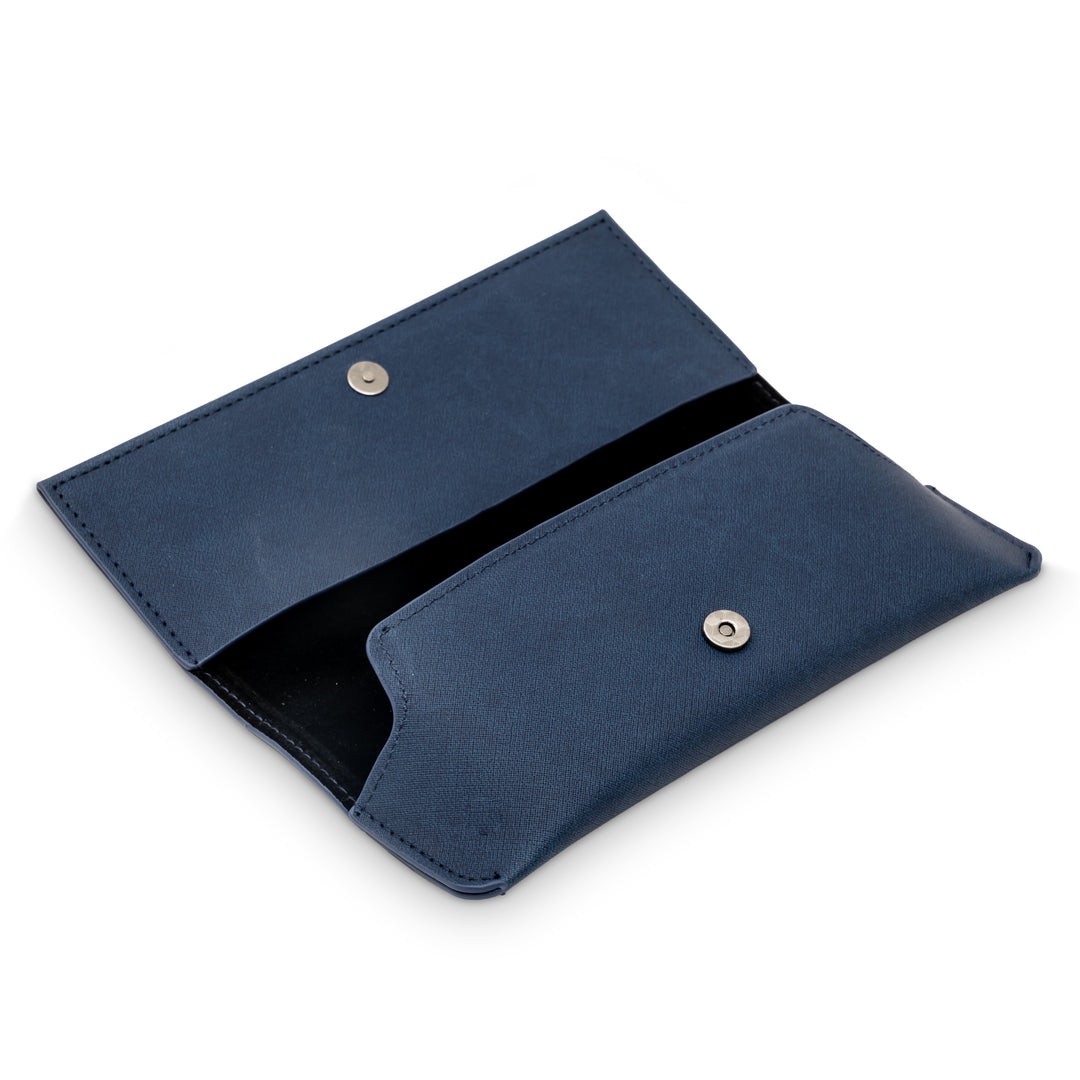Soft Sided Magnetic Clasp Case for Eyeglasses with Clip-On Pocket