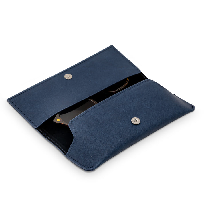 Soft Sided Magnetic Clasp Case for Eyeglasses with Clip-On Pocket