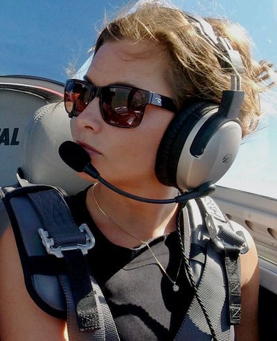 Osprey Tortoise Gradient Copper Sunglasses Pilot Headset