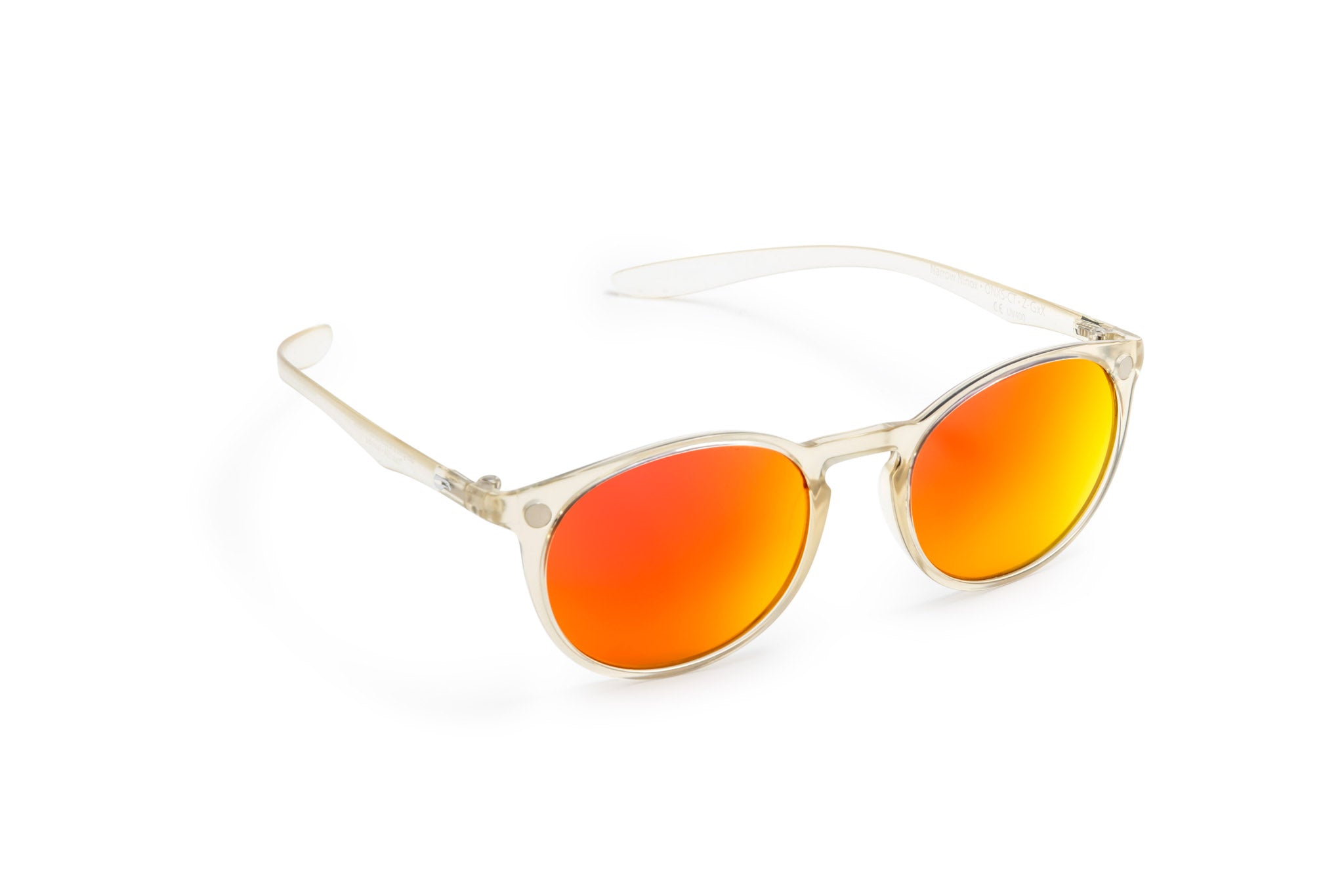TRAXION XB 9 Mandarine メガネ オレンジ×ホワイト Thin, flexible temples designed for use under headsets and helmets