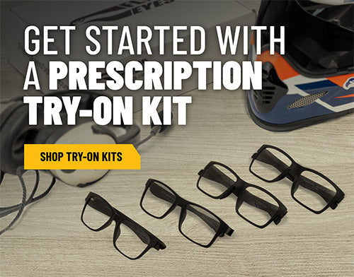 Prescription try-on kit with helmet and headset