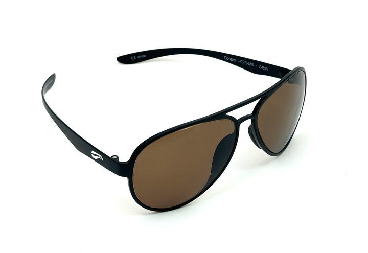 Flying Eyes Cooper Aviator sunglasses with thin temples for headset comfort