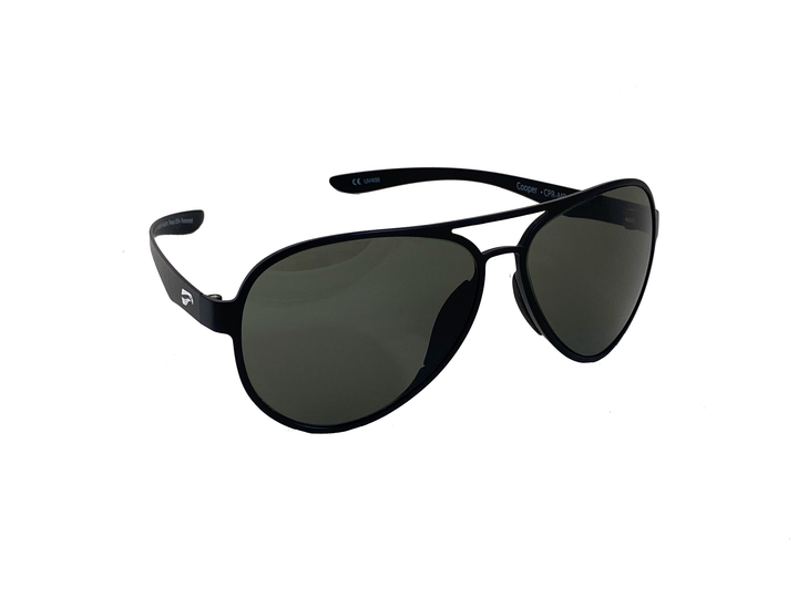 Flying Eyes Cooper Aviator sunglasses with thin temples for headset comfort