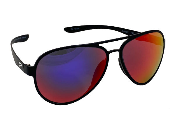 Flying Eyes Cooper Aviator sunglasses with thin temples for headset comfort