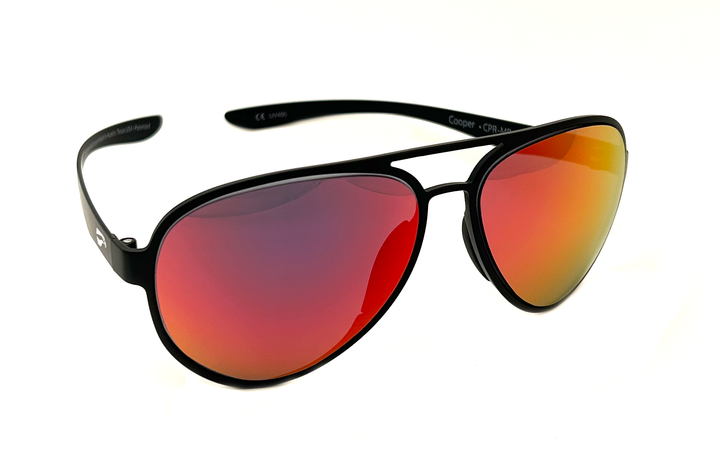 Red aviator sunglasses sales