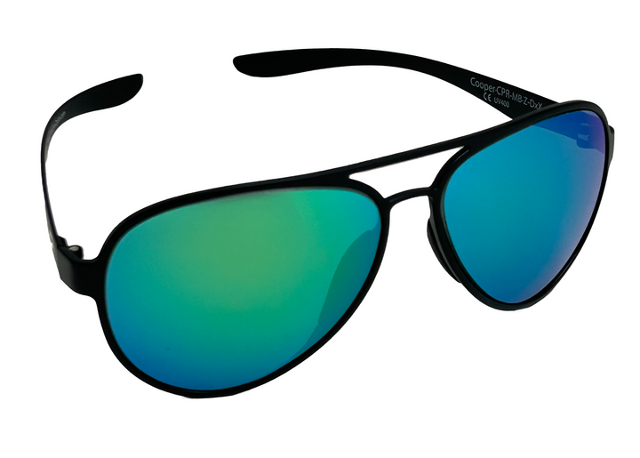 Flying Eyes Cooper Aviator sunglasses with thin temples for headset comfort