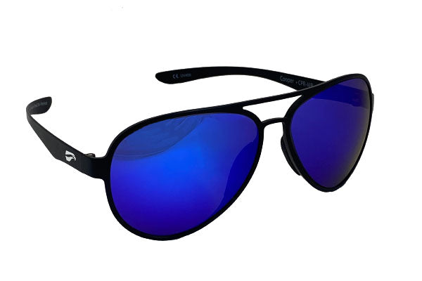 Flying Eyes Cooper Aviator sunglasses with thin temples for headset comfort
