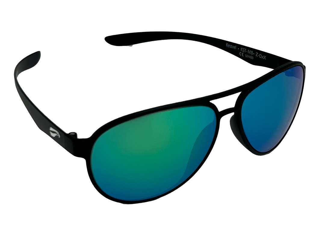 Kestrel sunglasses by Flying Eyes with flexible temples for helmets and headsets