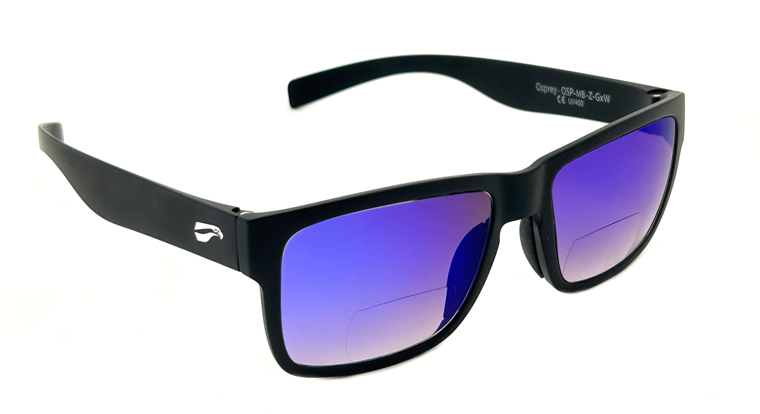 Narrow temple Kingfisher Osprey sunglasses for riders and pilots