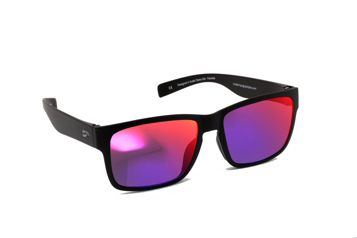 Narrow temple Kingfisher Osprey sunglasses for riders and pilots