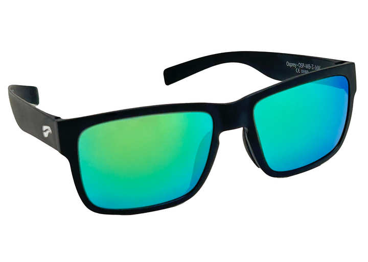 Narrow temple Kingfisher Osprey sunglasses for riders and pilots