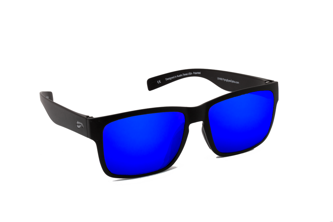 Narrow temple Kingfisher Osprey sunglasses for riders and pilots
